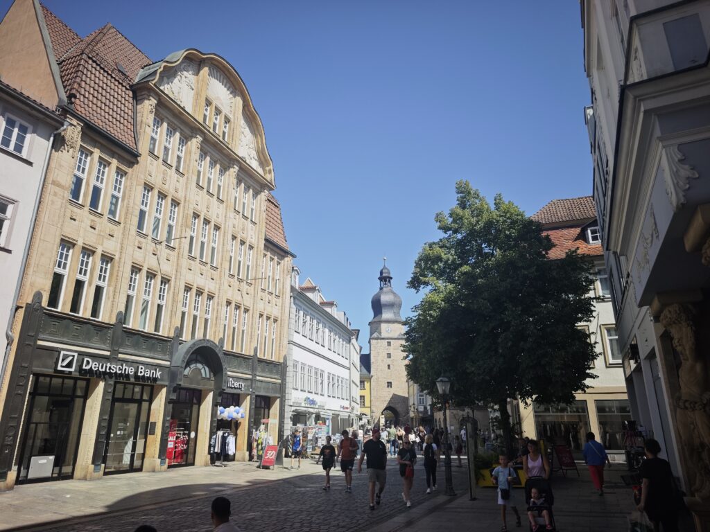 Coburg Altstadt - die Fußgängerzone in der Spitalgasse