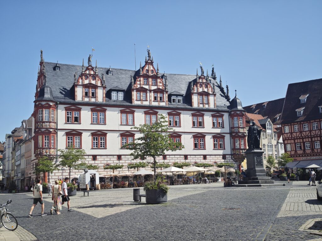 Coburg Altstadt - das Stadthaus mit seinen beiden Doppelerkern